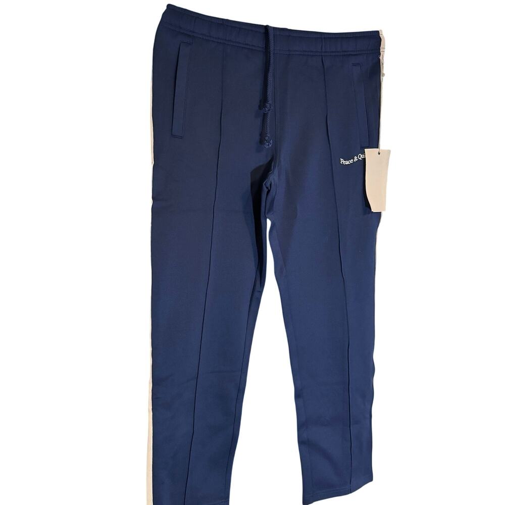•NWT• Museum of Peace & Quiet Wordmark Navy Track Pants • Medium